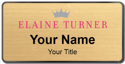 Custom name badges for Elaine Turner