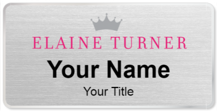 Custom name badges for Elaine Turner