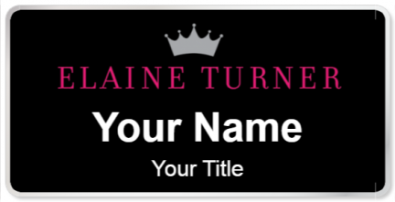 Custom name badges for Elaine Turner