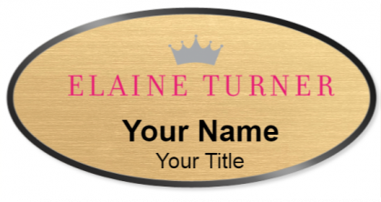 Custom name badges for Elaine Turner