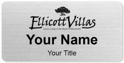 Custom name badges for EllicottVillas