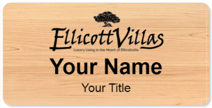 Custom name badges for EllicottVillas