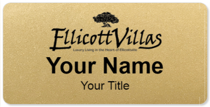 Custom name badges for EllicottVillas
