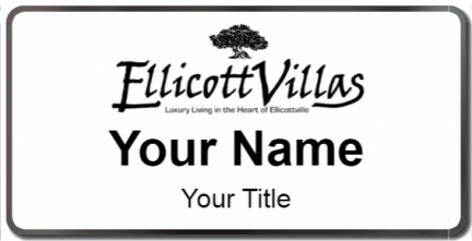 Custom name badges for EllicottVillas