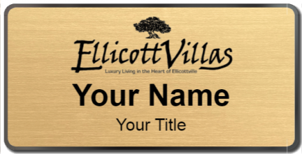 Custom name badges for EllicottVillas
