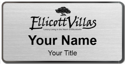 Custom name badges for EllicottVillas