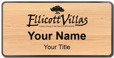 Custom name badges for EllicottVillas
