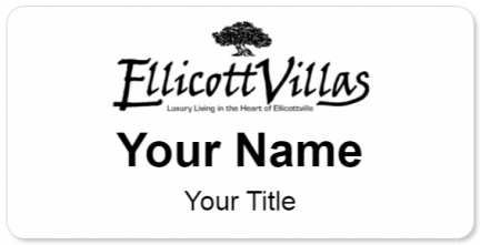 Custom name badges for EllicottVillas