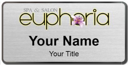 Custom name badges for Euphoria Spa and Salon