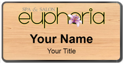 Custom name badges for Euphoria Spa and Salon