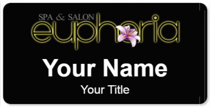 Custom name badges for Euphoria Spa and Salon