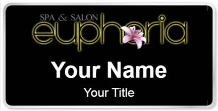 Custom name badges for Euphoria Spa and Salon