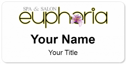Custom name badges for Euphoria Spa and Salon