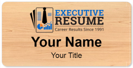 Custom name badges for Executive Resume