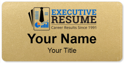 Custom name badges for Executive Resume