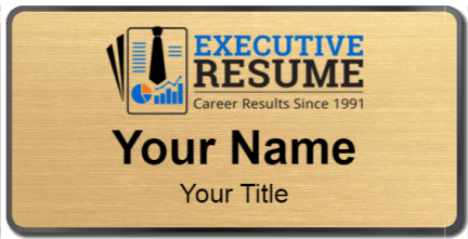 Custom name badges for Executive Resume