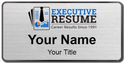 Custom name badges for Executive Resume