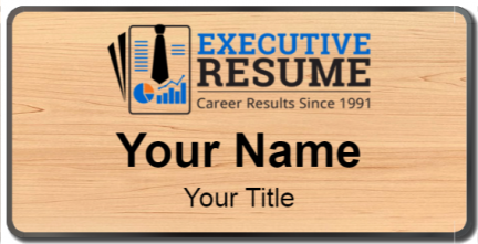Custom name badges for Executive Resume
