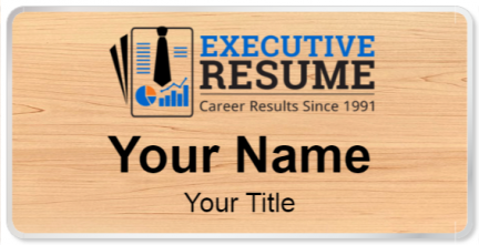 Custom name badges for Executive Resume