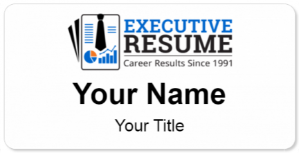 Custom name badges for Executive Resume