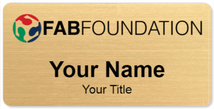 Custom name badges for Fab Foundation