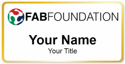 Custom name badges for Fab Foundation