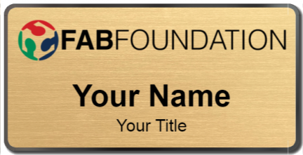 Custom name badges for Fab Foundation