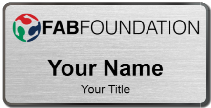 Custom name badges for Fab Foundation