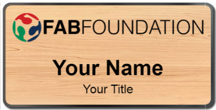 Custom name badges for Fab Foundation