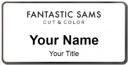 Custom name badges for Fantastic Sams Hair Salon