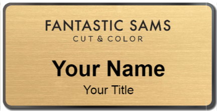 Custom name badges for Fantastic Sams Hair Salon