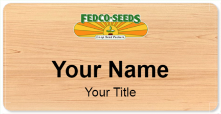 Custom name badges for Fedco Seeds