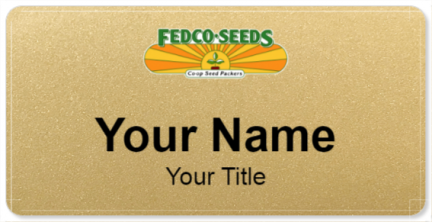 Custom name badges for Fedco Seeds