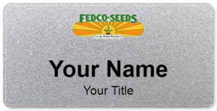 Custom name badges for Fedco Seeds