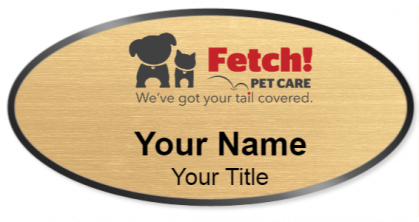 Custom name badges for Fetch Pet Care