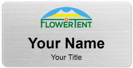 Custom name badges for Flower Tent