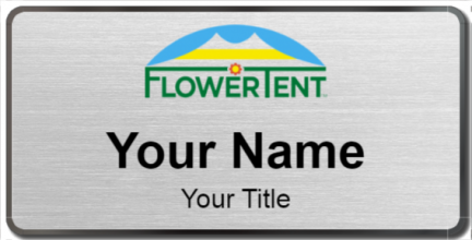 Custom name badges for Flower Tent