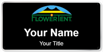 Custom name badges for Flower Tent
