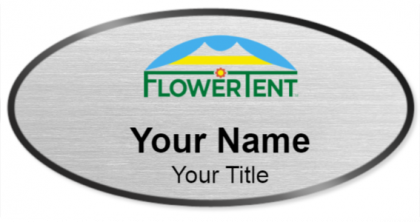 Custom name badges for Flower Tent