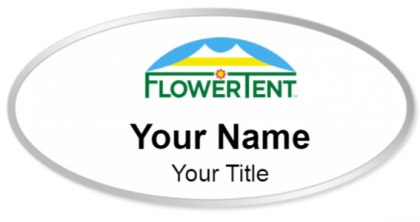 Custom name badges for Flower Tent