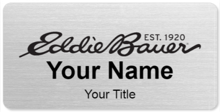 Custom name badges for Eddie Bauer