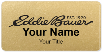 Custom name badges for Eddie Bauer