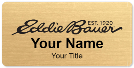Custom name badges for Eddie Bauer