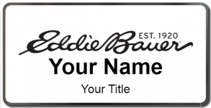 Custom name badges for Eddie Bauer