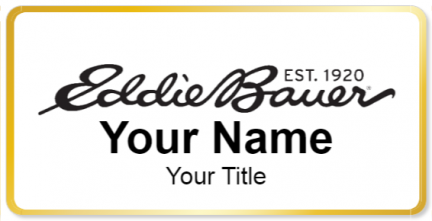 Custom name badges for Eddie Bauer