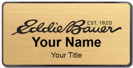 Custom name badges for Eddie Bauer