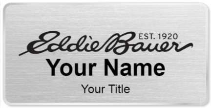 Custom name badges for Eddie Bauer