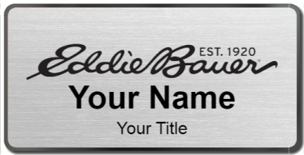 Custom name badges for Eddie Bauer