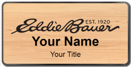 Custom name badges for Eddie Bauer