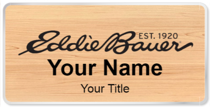 Custom name badges for Eddie Bauer